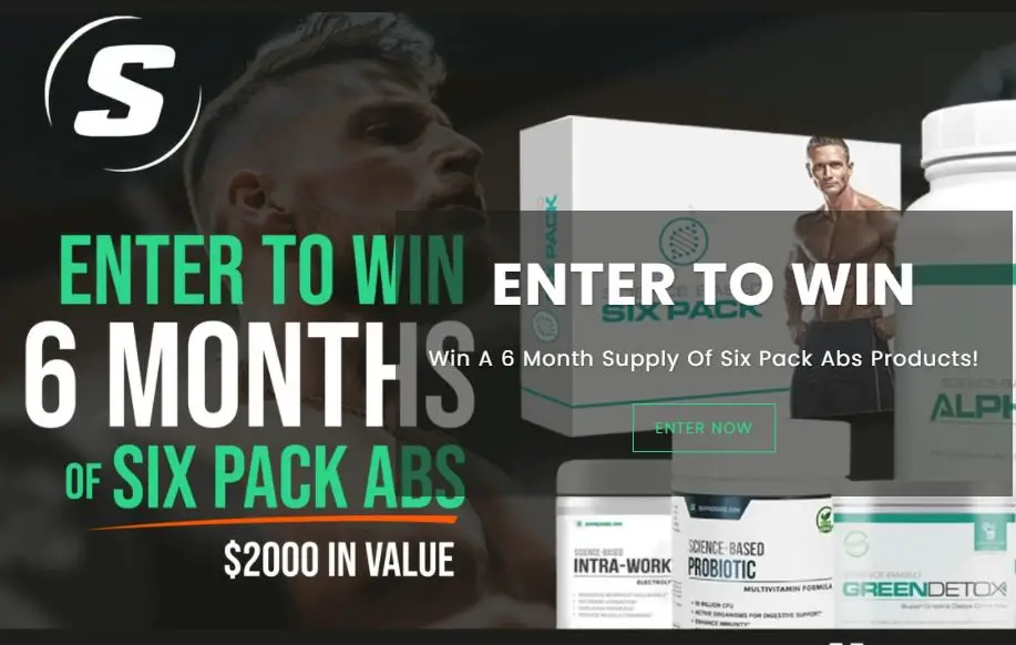 Win $2000 Worth Of Six Pack Abs Products In The 6 Month Supply Six Pack Abs Sweepstakes