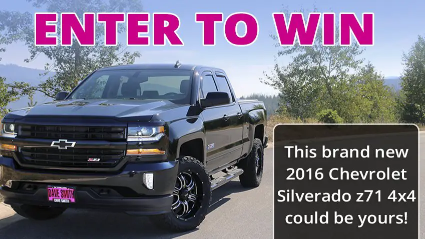 Win a 2016 CHEVY SILVERADO 1500 Worth $51,495!