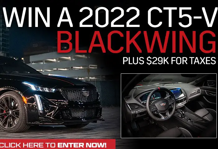 Win 2022 Cadillac CT5-V Blackwing + $29,000 For Taxes