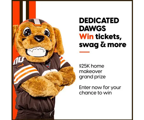 Win $25,000 For A Home Makeover In The Cleveland Browns 2023 CrossCountry Mortgage Dedicated Dawgs Sweepstakes