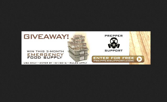 Win a 3 Month Emergency Food Supply!