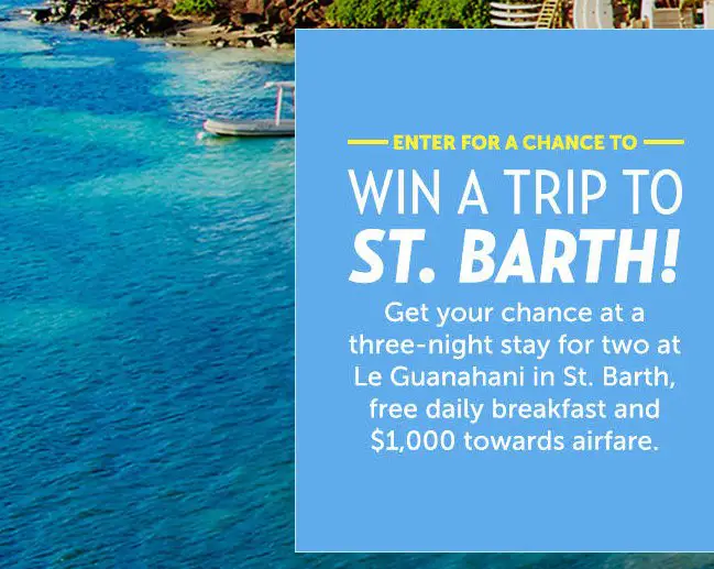 Win a $4,600 Luxury Getaway To St. Barth!