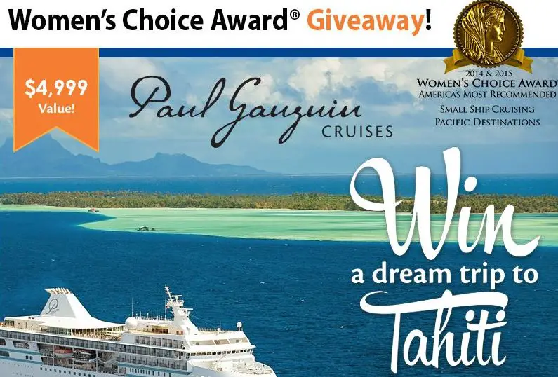 Win a $4999 Dream Trip to Tahiti!