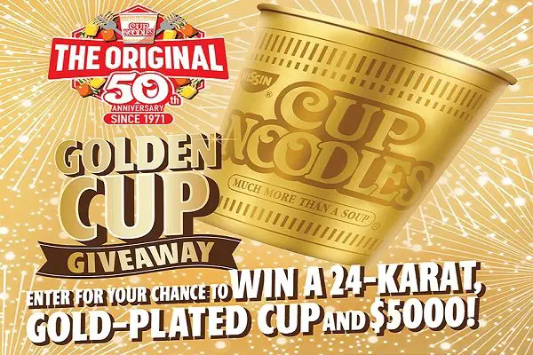 Win $5,000 And A Golden Cup In The NissinFoods.com Golden Cup Giveaway