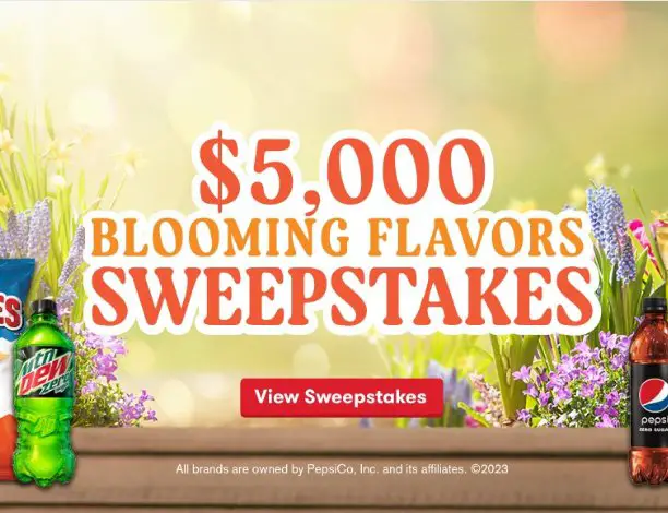 Win $5,000 Cash PepsiCo Tasty Rewards $5,000 Blooming Flavors Sweepstakes