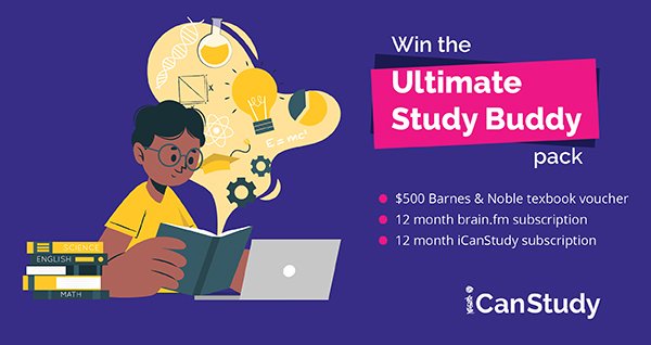 Win $500 Barnes & Noble Voucher And More In The iCanStudy Ultimate Study Buddy Sweepstakes