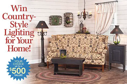 Win $500 Country-Style Lighting For Your Home In The Lighting Giveaway