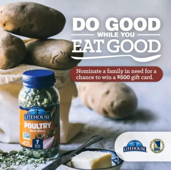 Win $500 Grocery Gift Card For Someone In Need In The LiteHouse Do Good While You Eat Good Sweepstakes