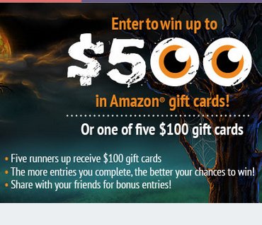 Win $500 or 5x $100 Amazon GCs