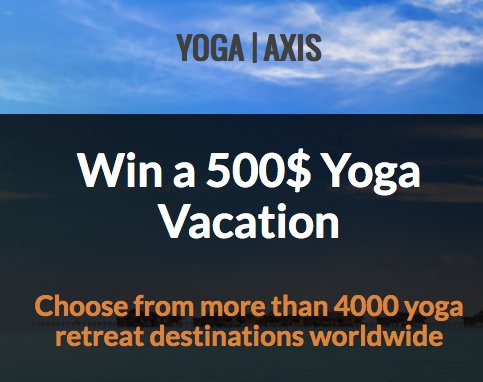 Win a $500 Yoga Vacation