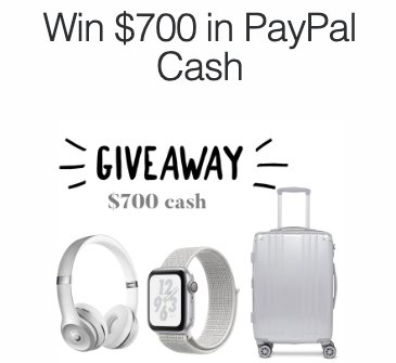 Win $700 in PayPal Cash