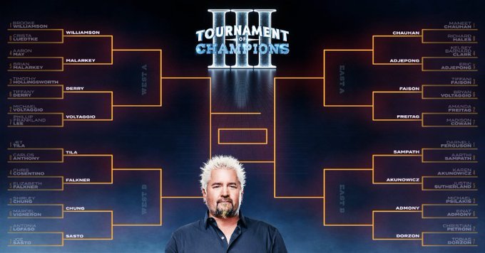 Win $999 In The Food Network's Tournament Of Champions Season 3 Bracket Challenge