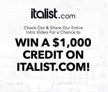 Win a $1,000 credit on italist.com!