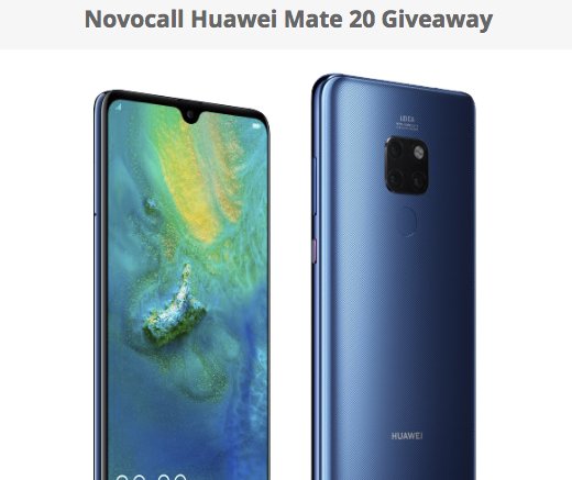 Win a $1,000 Huawei Mate 20 Smartphone