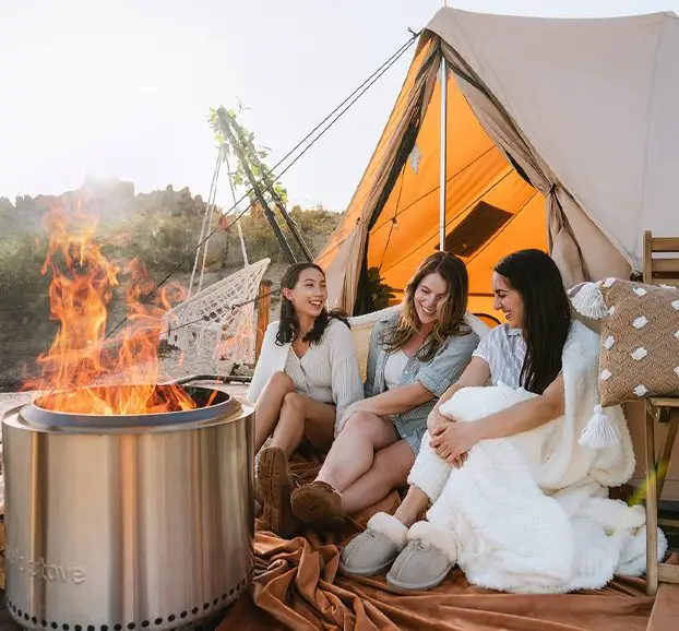 Win A $1,350 Glamping Package - Firepit + Blankets + $500 BearPaw Gift Card