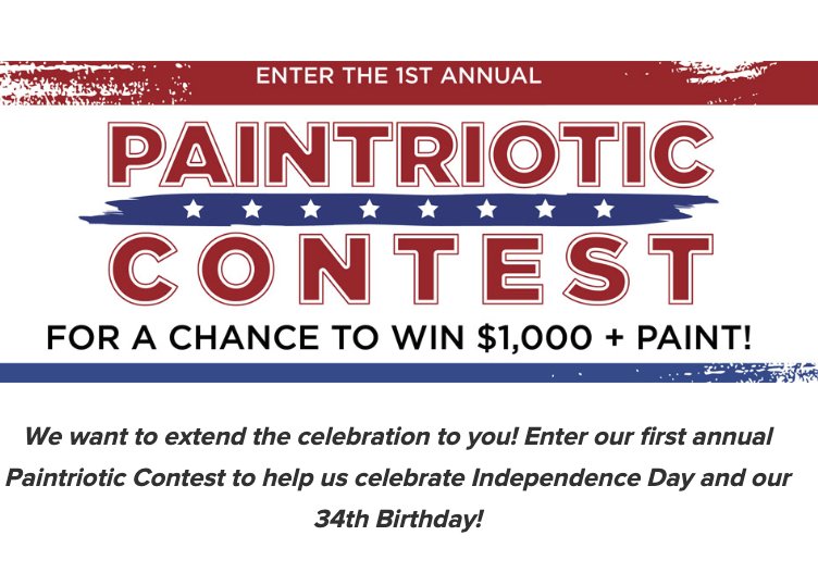 Win a $1,500 Paintriotic Contest