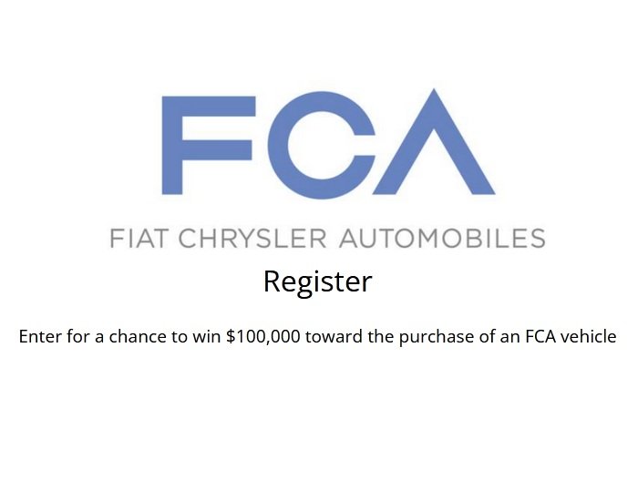 Win A $100,000 Car, SUV Or Truck  In The 2023 FCA US LLC Sweepstakes