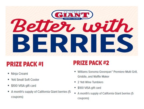Win A $100 Gift Card, Kitchen Tools And Coupons For California Giant Berries
