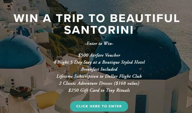 Win A $1500 Santorini Getaway Package In The Acanela Expeditions Greece Getaway Sweepstakes