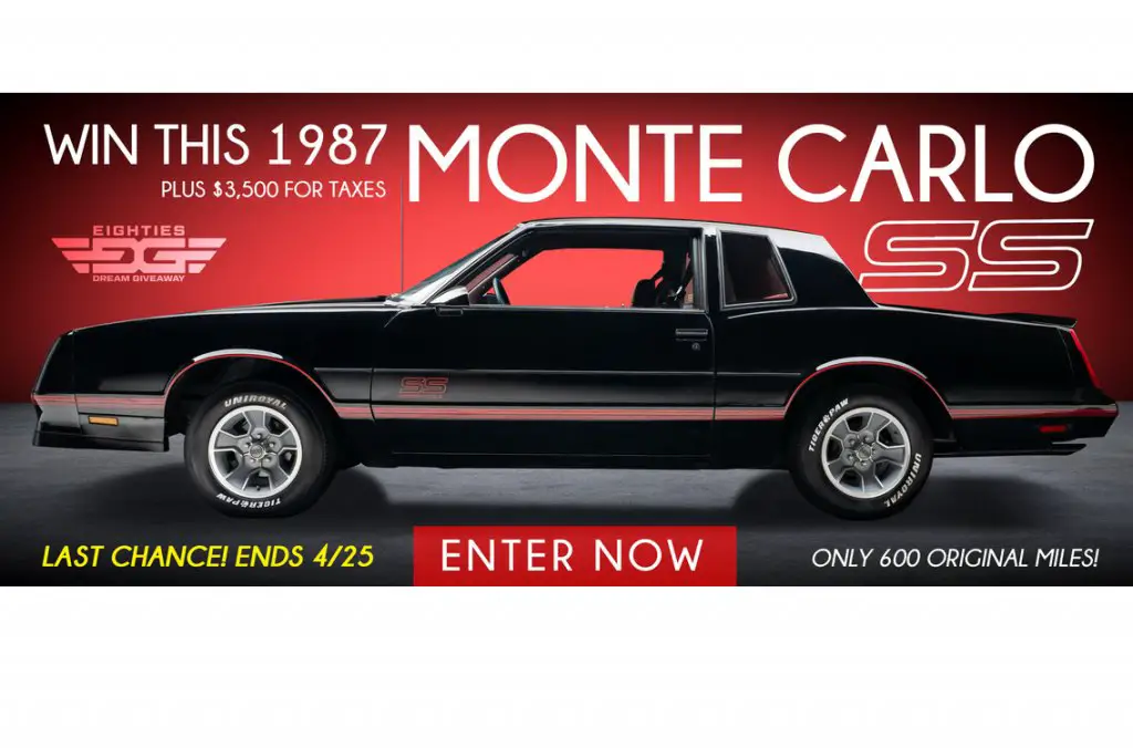 Win A 1987 Chevrolet Monte Carlo SS Or $20K Cash In The New Beginning Children's Homes Eighties Dream Giveaway