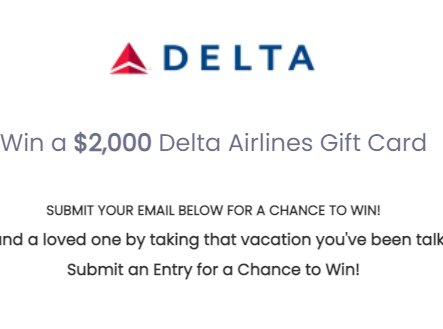 Win A $2,000 Delta Airlines Gift Card