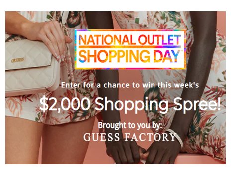 Win A $2,000 Shopping Spree In The National Outlet Shopping Day Sweepstakes