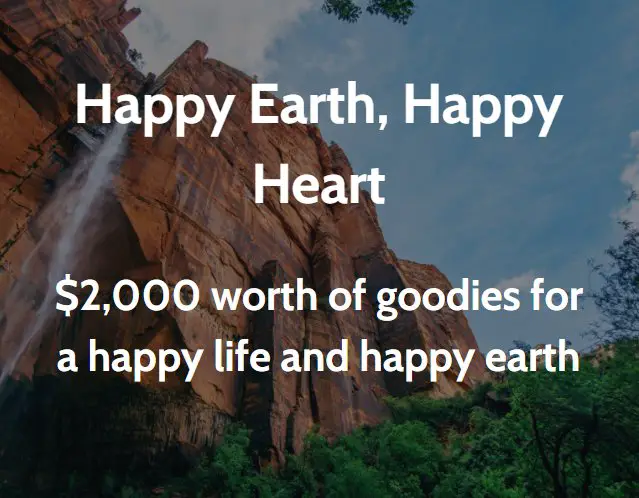 Win A $2,000 Wellness Package In The Happy Earth, Happy Heart Sweepstakes