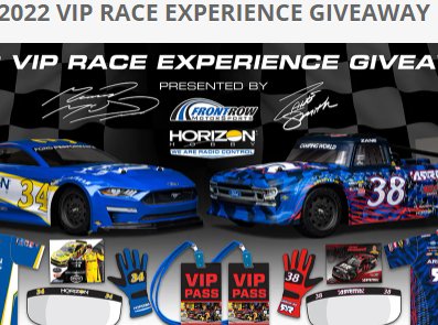 Win A $2,300 VIP Race Experience Package At  A Track Of Your Choice