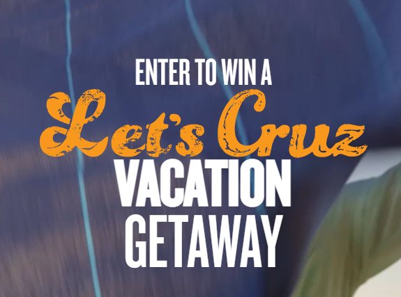 Win A $$2,900 Santa Cruz Vacation Package In The Let's Cruz Vacation Getaway Sweepstakes
