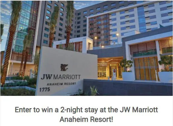 Win A 2-Night Stay At The JW Marriott Anaheim Resort In The Get Away Today's JW Marriott Anaheim Resort Giveaway