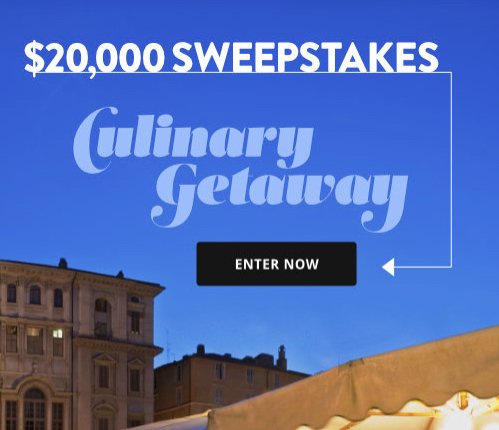 Win a $20,000 Culinary Getaway