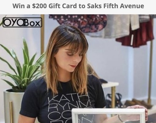 Win a $200 Gift Card to Saks Fifth Avenue