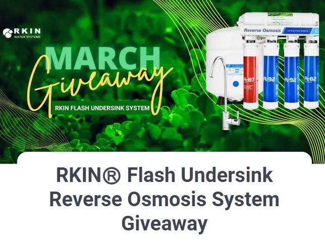 Win A $219 RKIN Flash Undersink Reverse Osmosis System