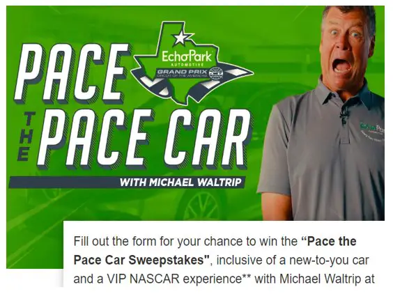 Win A $25,000 Car & VIP NASCAR Experience In The Speedway GLOBE Pace the Pace Car Sweepstakes