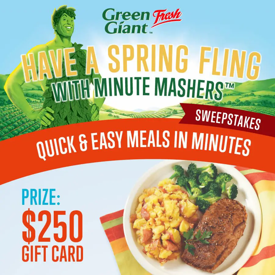 Win A $250 Gift Card In The Have A Spring Fling With Minute Mashers Sweepstakes