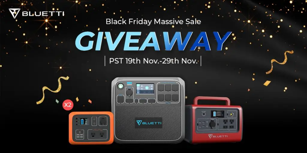 Win A $2599 Portable Power Station In The BLUETTI Canada Black Friday Giveaway
