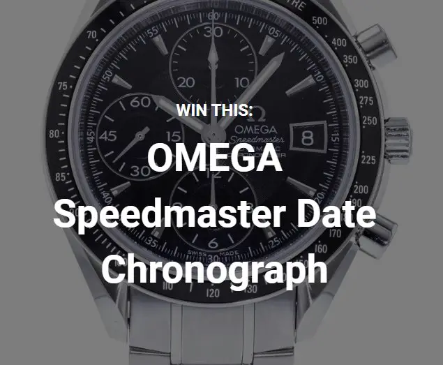 Win A $3,450 Omega Speedmaster Date Chronograph Watch