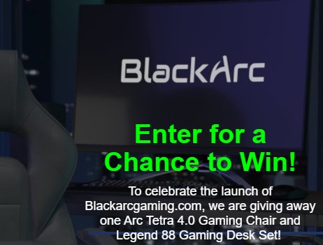 Win A $320 Gaming Desk + Chair Set In The BlackArc Gaming Desk + Chair Sweepstakes
