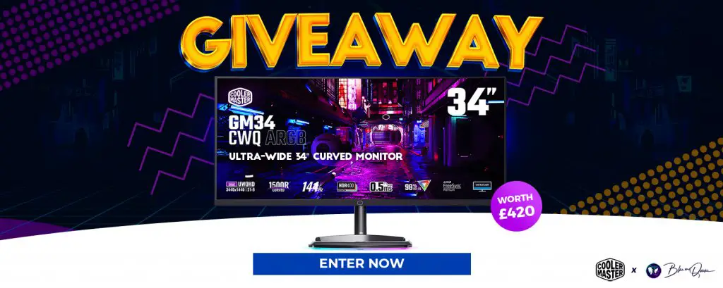 Win A 34" Cooler Master Curved Gaming Monitor