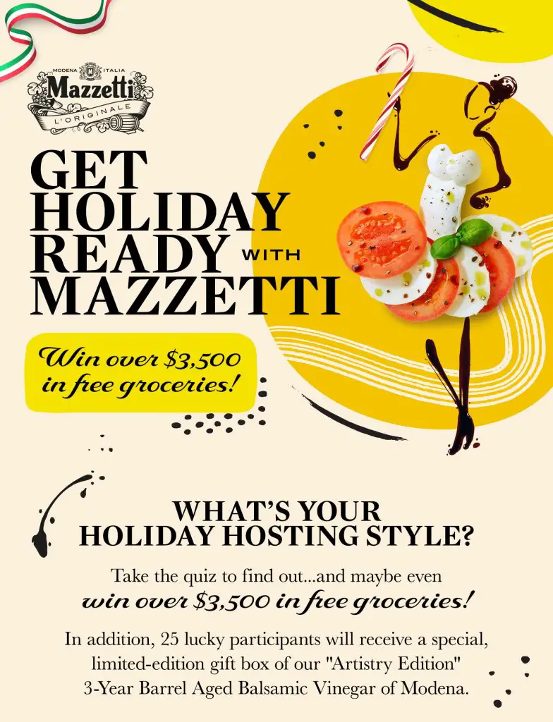 Win A $3850 Mazzetti Gift Card For Groceries In The Get Holiday Ready Sweepstakes