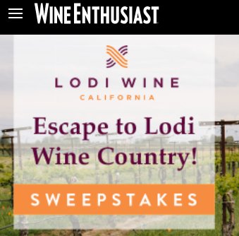 Win A $4,000 Lodi Wine County Getaway For 2
