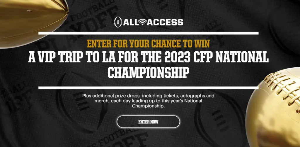 Win A $4,900 VIP Trip For 2 To Los Angeles For The CFP National Championship