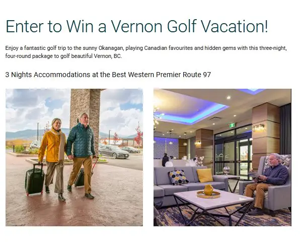 Win A 4-Day Golf Getaway In The 2023 Vernon Golf Vacation Sweepstakes