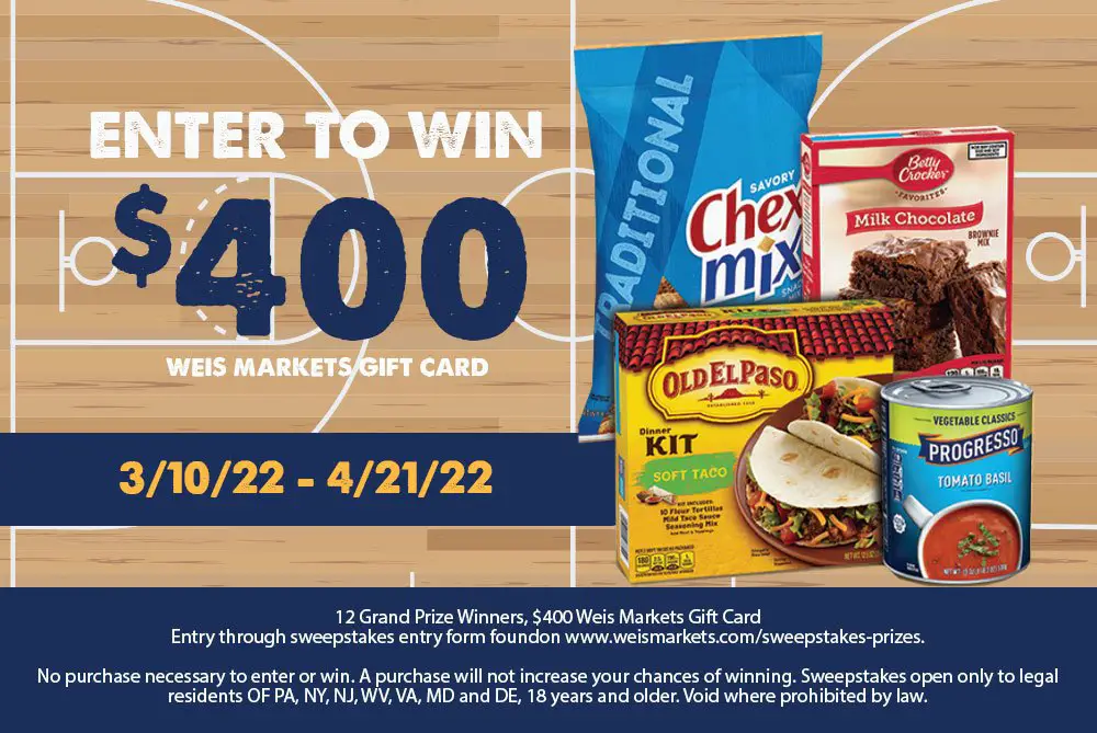 Win A $400 Weis Markets Gift Card In The Food Fit For Fans Giveaway