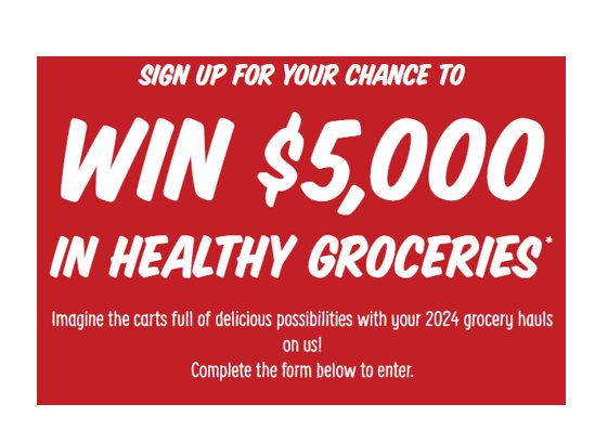 Win A $5,000 Grocery Gift Card In The Sprout Farms Healthy Groceries Sweepstakes