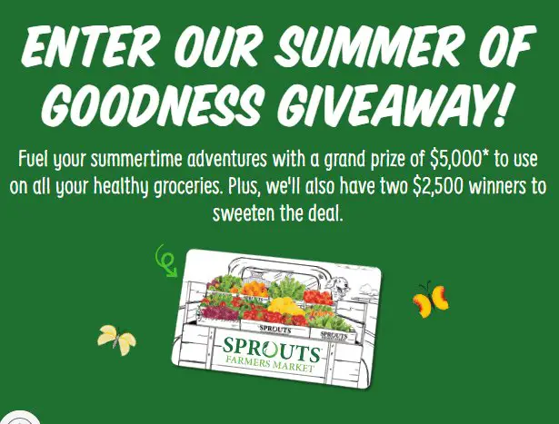 Win A $5,000 Sprouts Farmers Market Gift Card