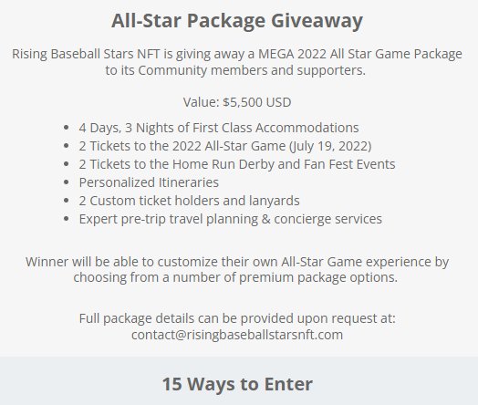 Win A $5,500 Major League Baseball (MLB) All Star Package For 2