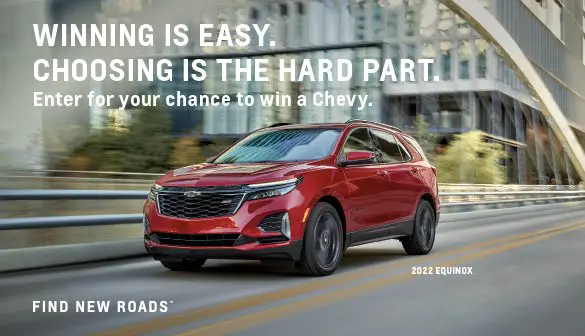Win A $50,000 Chevy In The Win A Chevy Sweepstakes