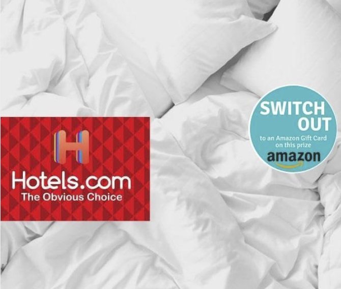 Win a $50 Hotels.com or Amazon Gift Card