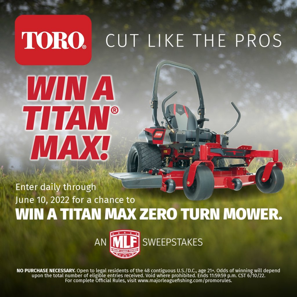 Win A $7,900 Mower In The MLF Toro Cut Like The Pros Sweepstakes
